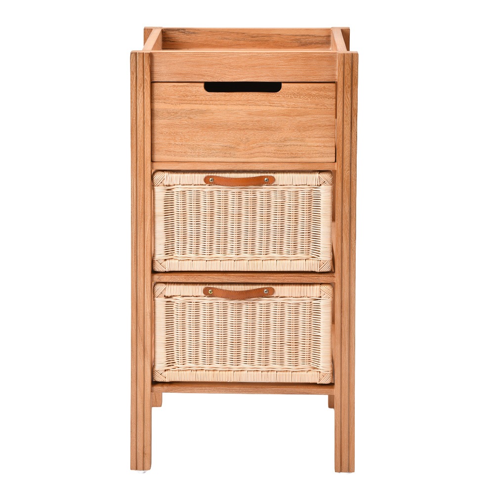 チェスト 3段 木製 幅45cm ランドリーチェスト G843XP（商品番号：55