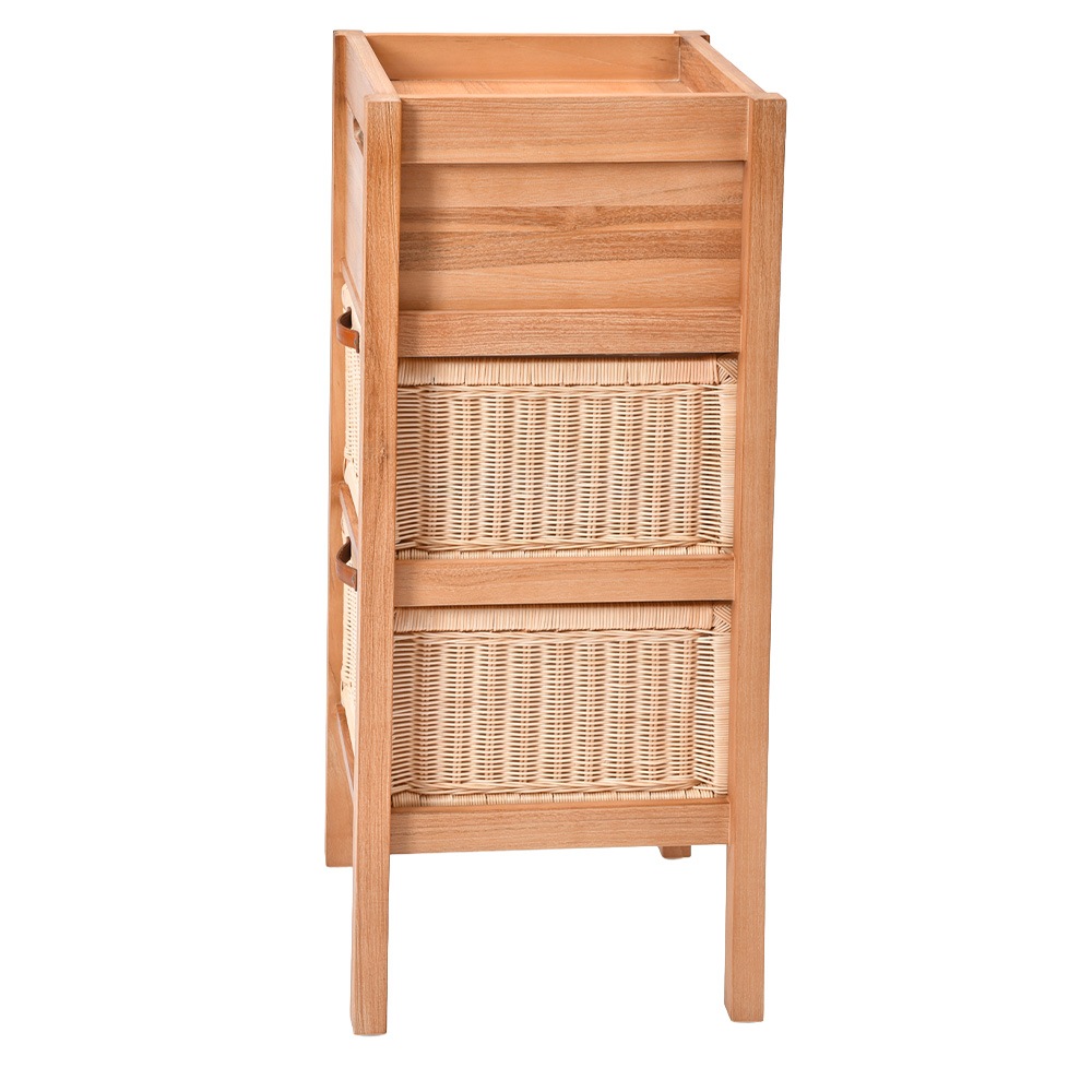 チェスト 3段 木製 幅45cm ランドリーチェスト G843XP（商品番号：55