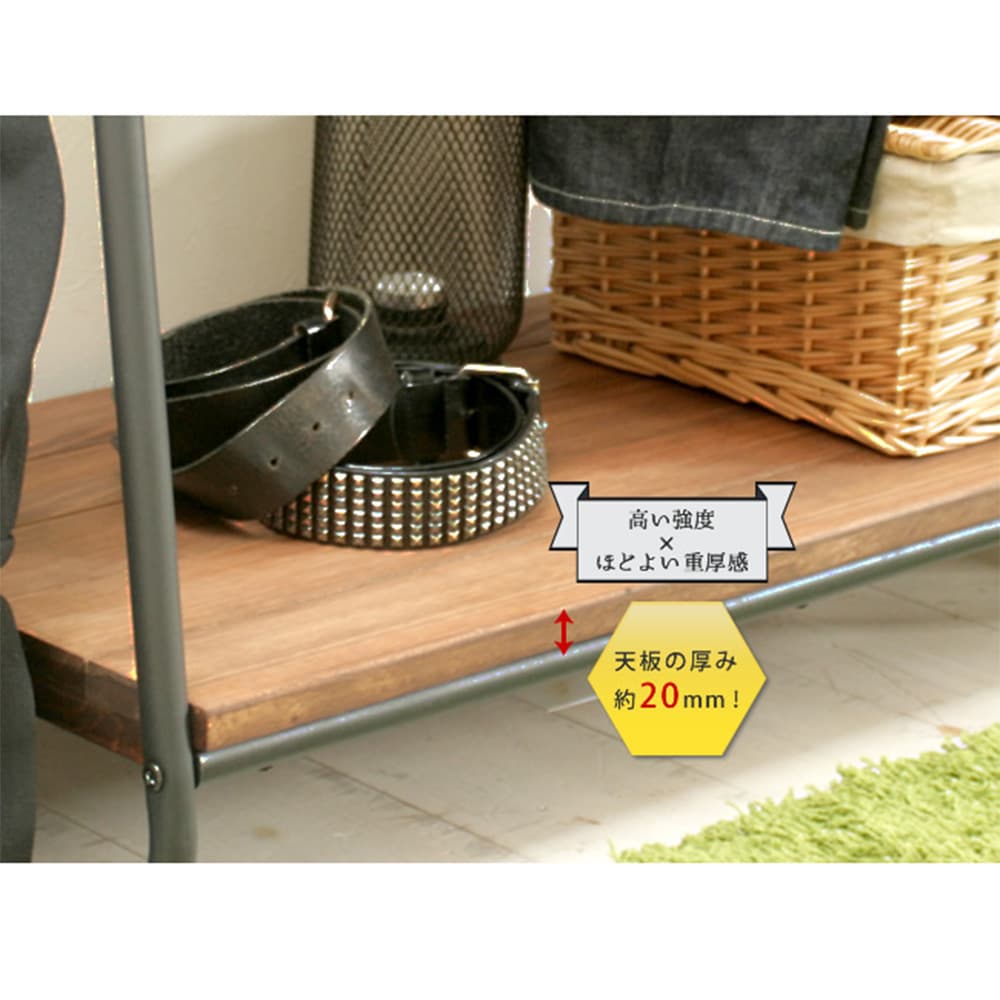 木製コートハンガー 高さ約180cm リビングハンガー(もく)(ブラウン/茶)】 高さ180cm ポールハンガー