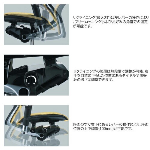 CP84BR FGR4 バロン チェア ローバック ハンガー 可動肘 背グラデーションメッシュ・座クッション ポリッシュ×ブラック アク