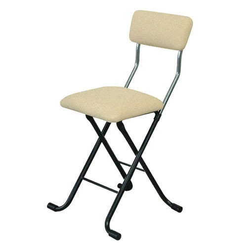 折りたたみ椅子 幅400×奥行445×高さ765mm ブラック×ブラック 日本製 スチールパイプ 完成品 1脚販売 リビング 在宅ワーク〔代引不可〕 クーポン配布中折りたたみ椅子 幅400×奥行445×高さ765mm ブラウン