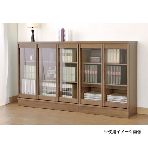 【幅100cm】本棚付きキャビネット 木製キャビネット ロータイプ 幅803×奥行400×高さ1068mm 本棚 棚 BB