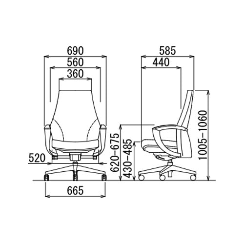 法人限定】 オフィスチェア エグゼクティブチェア 本革 レザー 高級