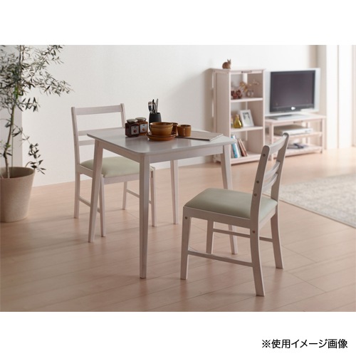 2人用 机、イス、セット ダイニングセット 木製 レザー ダイニングテーブル × 1 ダイニング
