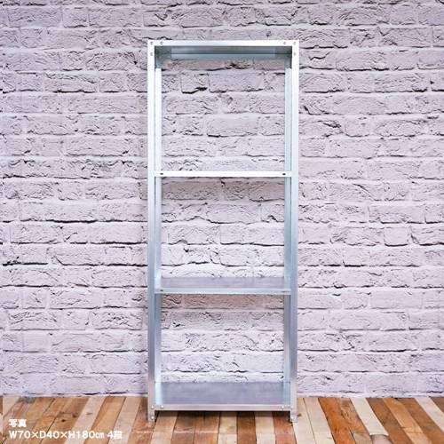 スチールラック 幅80×奥行30×高さ180cm 4段 40kg/段 軽量ラック NSTR
