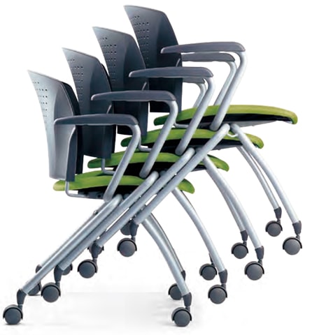 ミーティングチェア 肘付き スタッキング 会議用チェア 椅子 MC-334WG