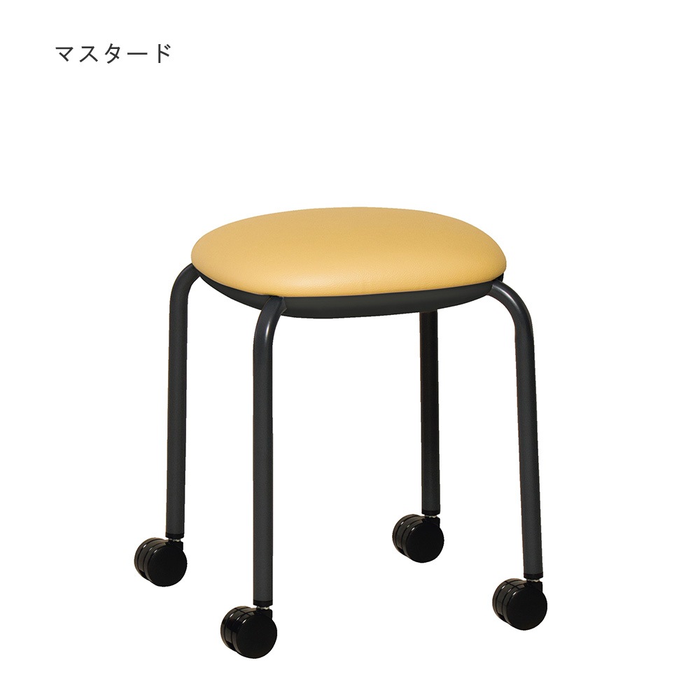 スツール キャスター付 幅360×奥行360×高さ460mm デスクチェア