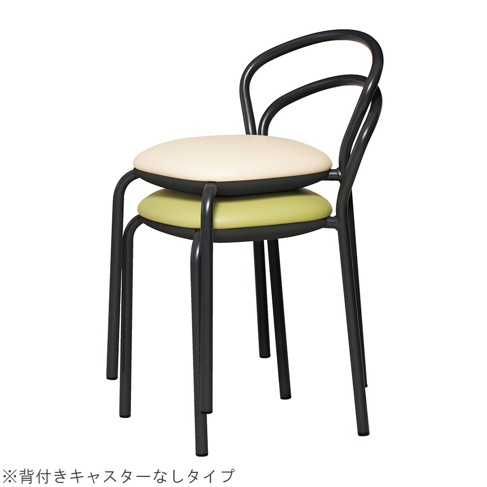 スツール キャスター付 幅360×奥行360×高さ460mm デスクチェア
