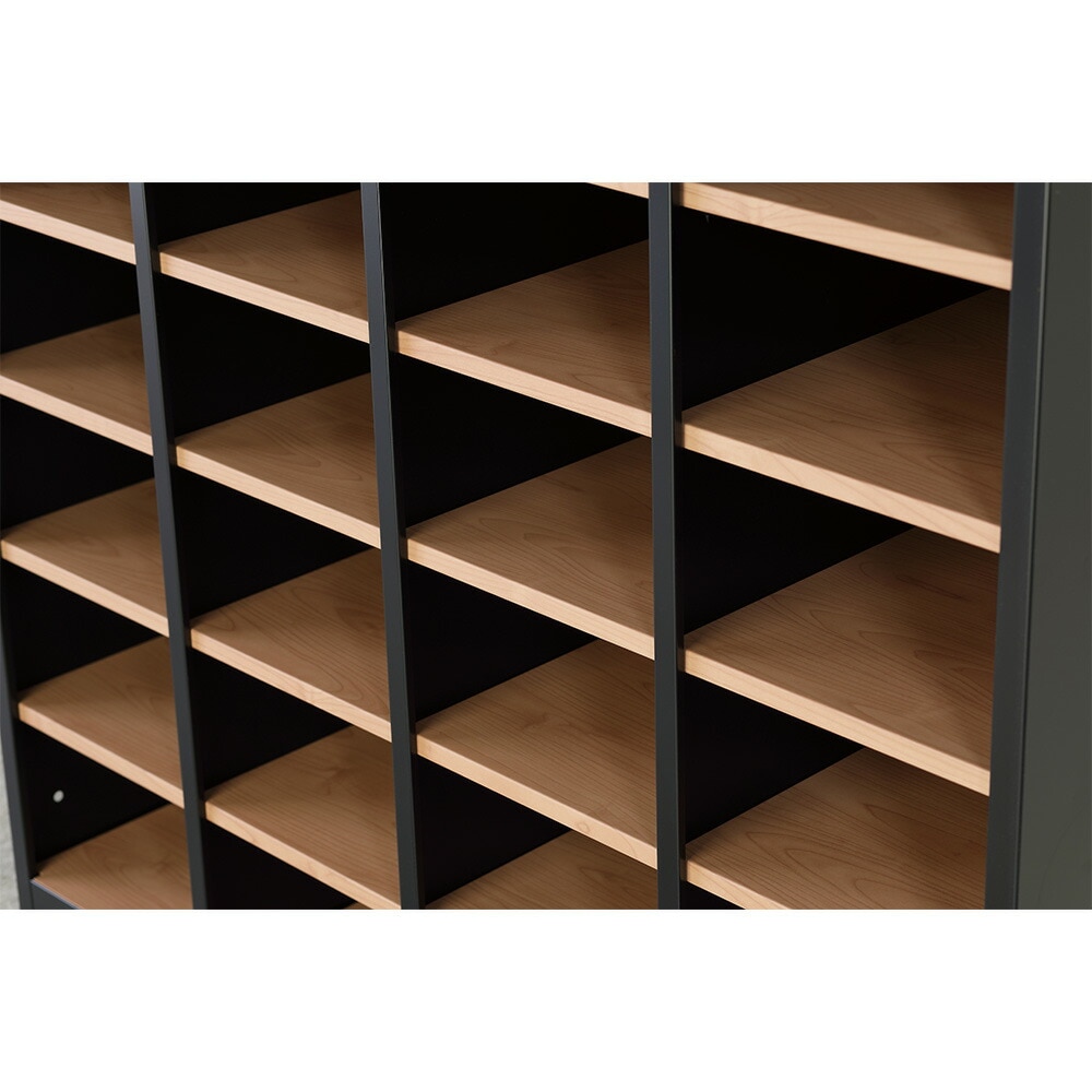 シューズロッカー 3列10段 高さ1530mm 木目 靴箱 USL-310-MB-NT（商品