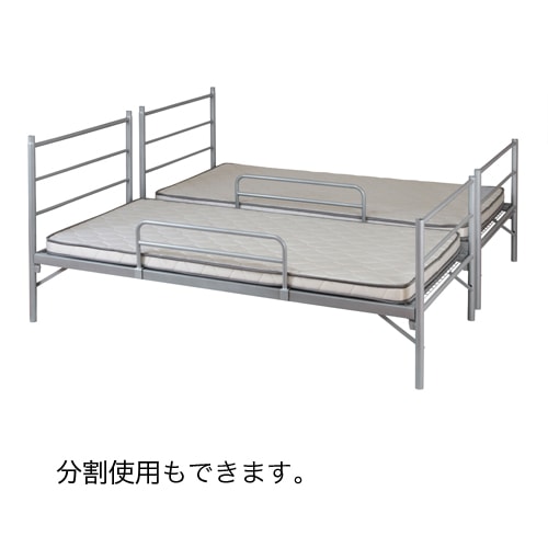 【2段ベッド】2段ベッド 二段ベッド スチールフレーム 寝室家具 ベッドフレーム シングル:グレー 2段ベッド 寝室 睡眠 簡易 シングル 二段ベッド ふとん 家具