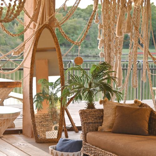 スタンドミラー 全身鏡 姿見 幅53×高さ170cm バナナリーフ Q1173ME