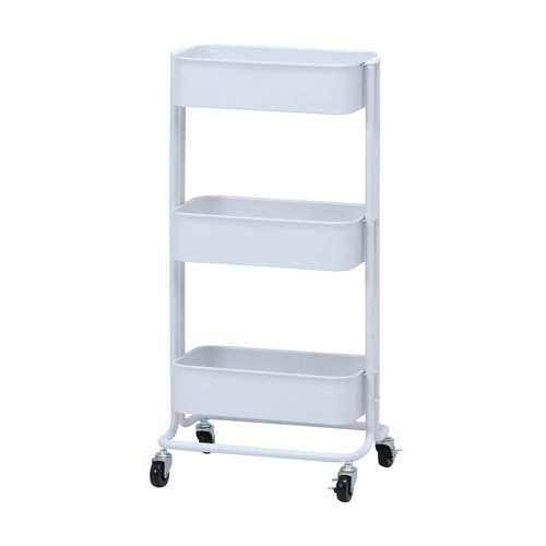 キッチンワゴン 3段 スリム 幅390×奥行270×高さ785mmトローリーワゴン