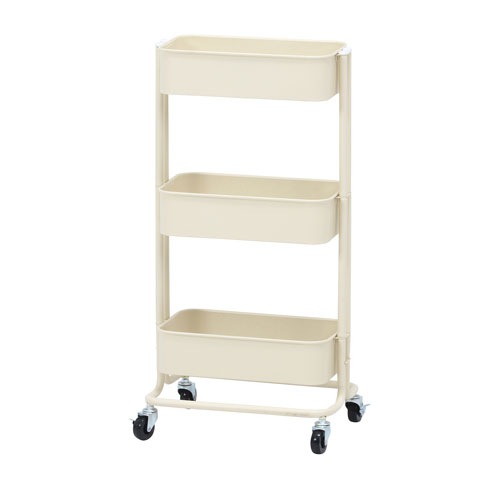 キッチンワゴン 3段 スリム 幅390×奥行270×高さ785mmトローリーワゴン