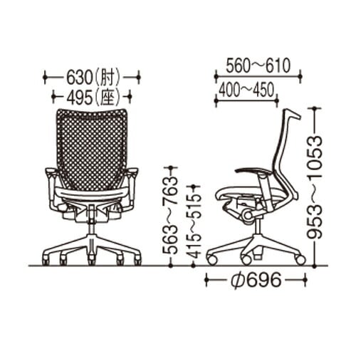 バロン チェア オカムラ オフィスチェア 岡村製作所 CP86DR（商品番号 
