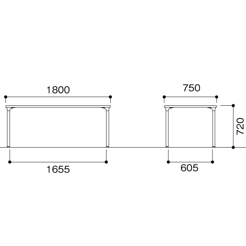 ˥󥰥ơ֥ 1800߱750߹⤵720mm ŷ ʡ ȥơ֥ FMD-1875