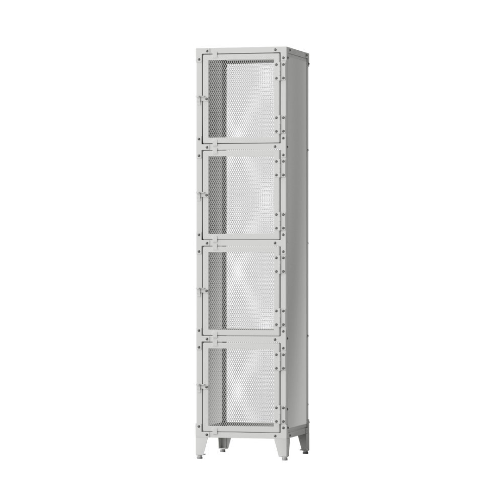 ロッカー 1列4段 側面スチール スチールロッカー キャビネット MLK