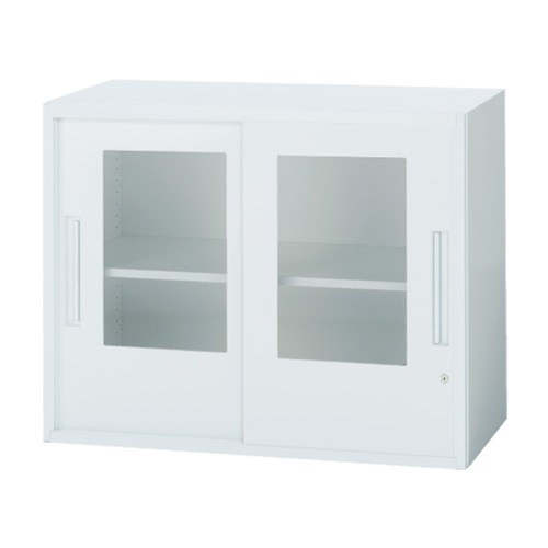 スチールキャビネット 引戸 窓付き書庫 鍵付き 幅900×奥行400×高さ720mm TF-CG-07-9040-OW 東洋事務器工業