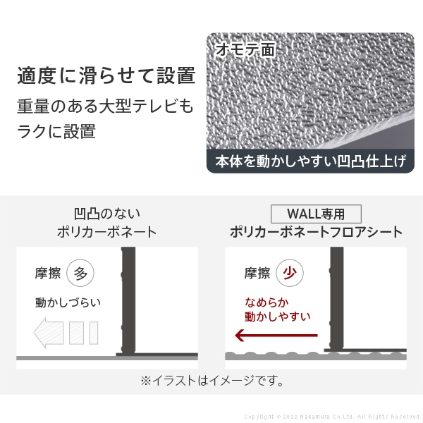 ポリカーボネートフロアシート WALL V3ロータイプコーナー兼用自立