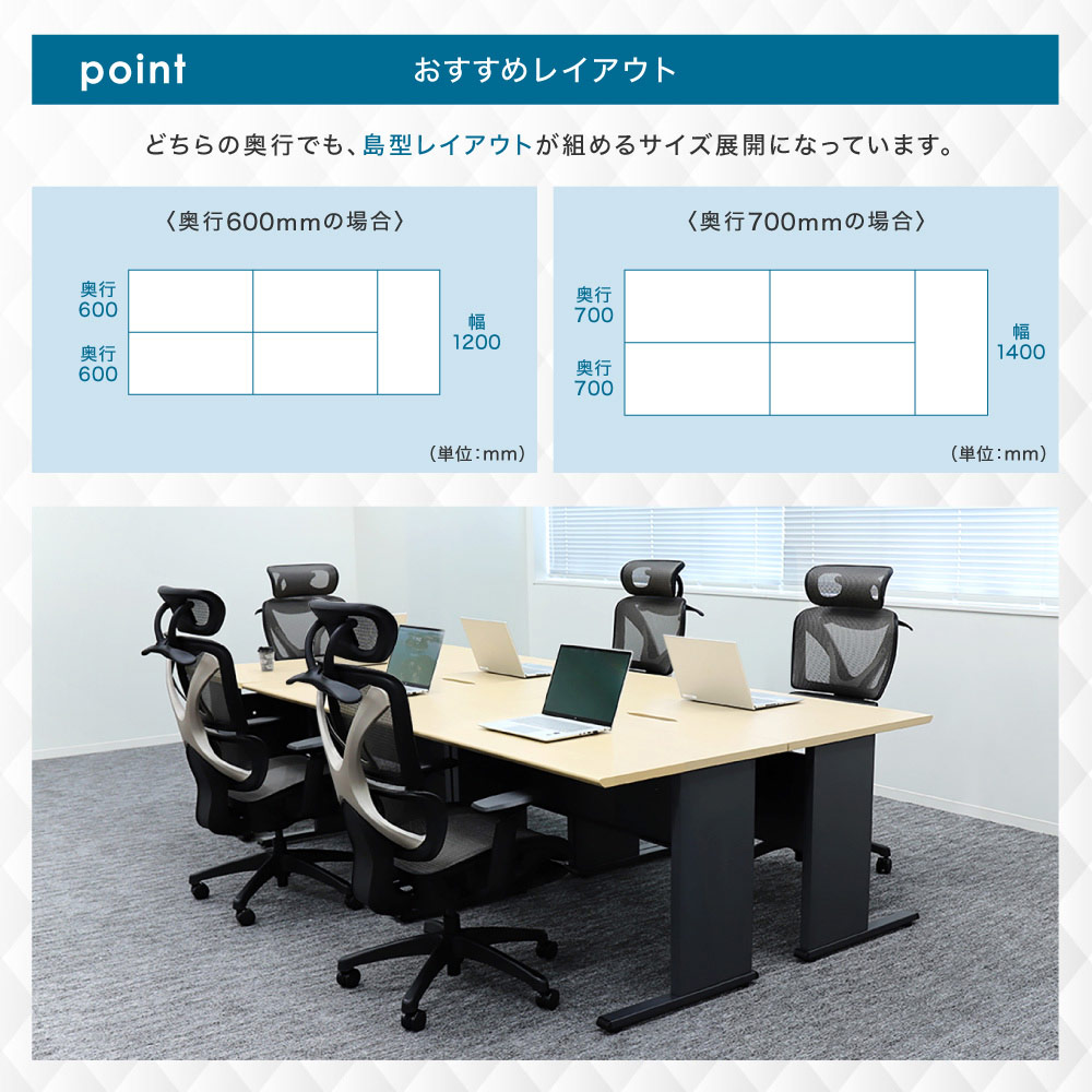 倉庫受取限定】 オフィスデスク 幅1000×奥行600mm ワークデスク