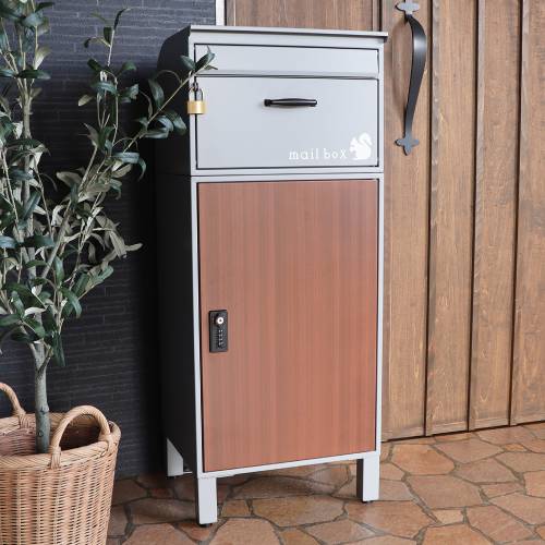 ポスト スタンド 宅配ボックス ダイヤル錠 郵便受け 73-842（商品番号