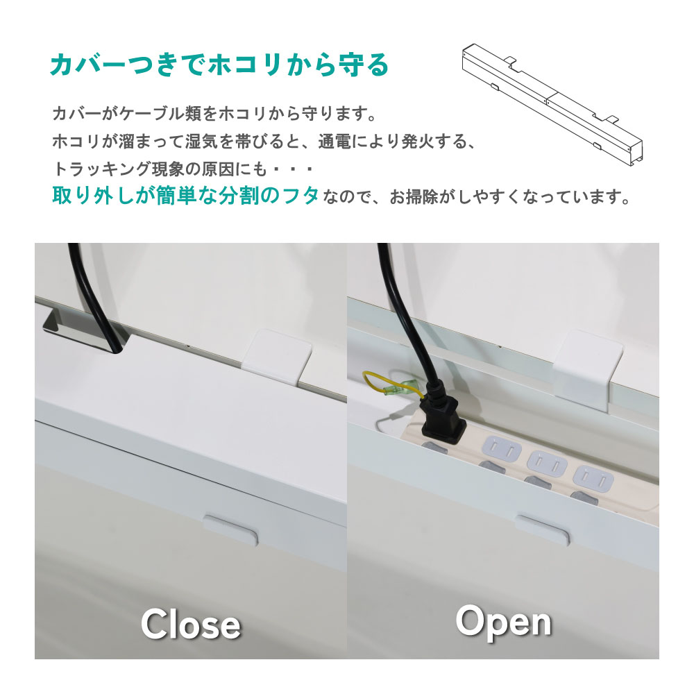 ケーブルボックス 幅120cm 配線BOX 配線隠し タップ収納 YS-38（商品