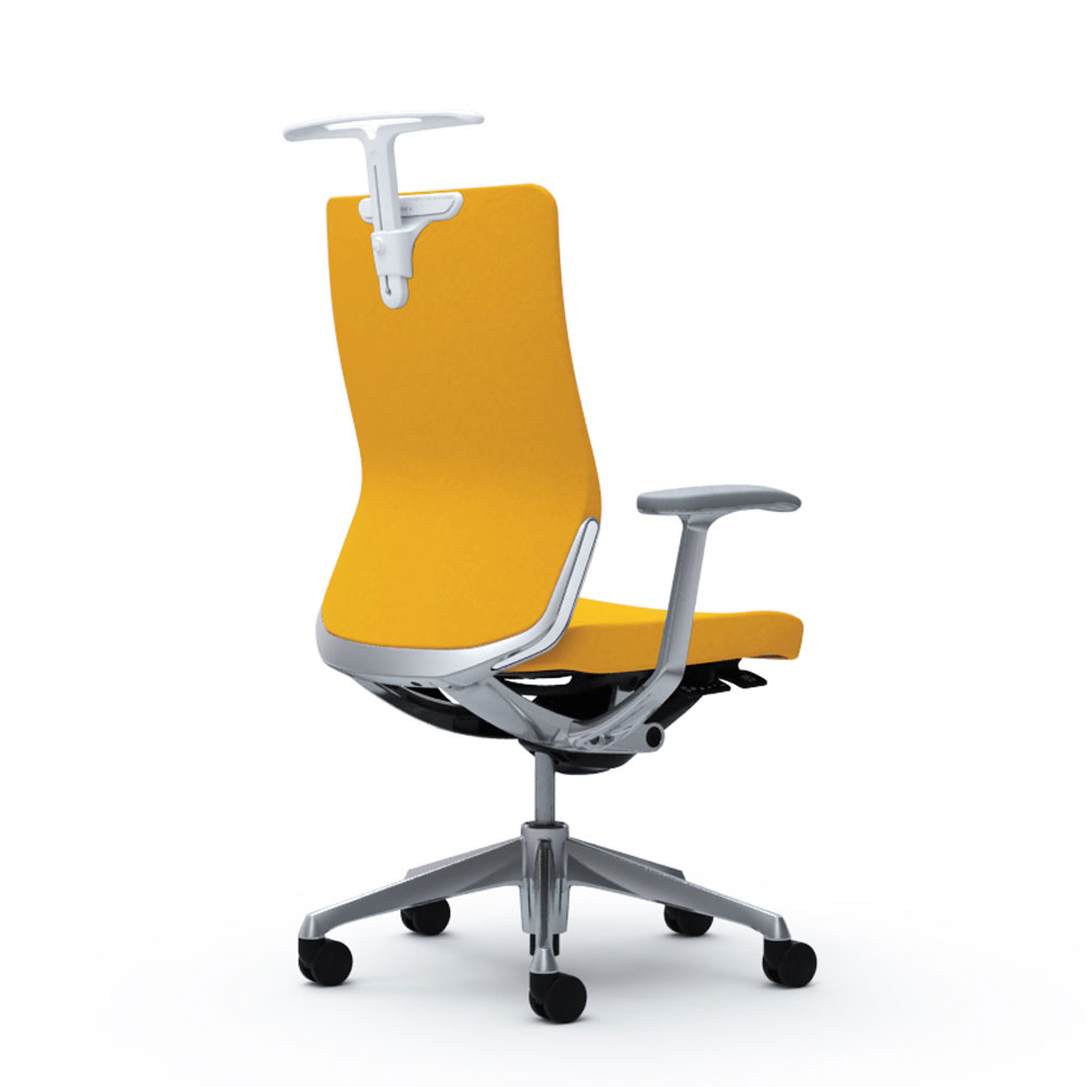 オカムラ オフィスチェア コーラル ハイバック クッションタイプ デザインアーム(固定肘) ポリッシュフレーム ブラックボディ ハンガー付 ランバー無 CQ48BR オカムラ オフィスチェア コーラル ハイバック クッションタイプ 肘