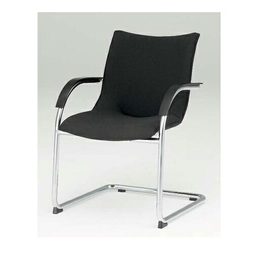 ミーティングチェア オカムラ カンチ脚 肘付き 布張り 8145AA