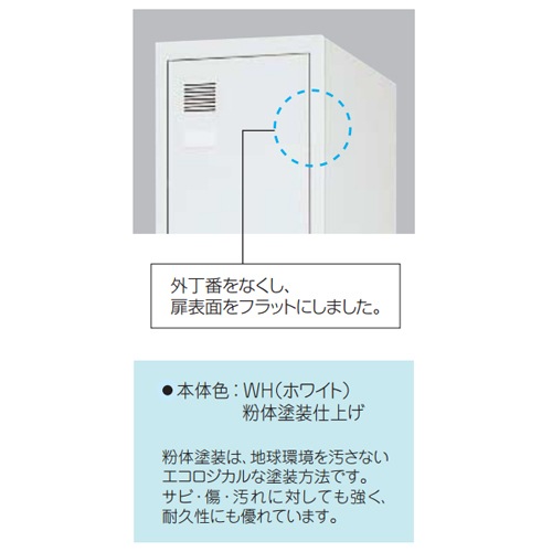 ロッカー 鍵なし 4人用 東洋事務器工業 FLK-4-N-WH（商品番号：48-lk-4 