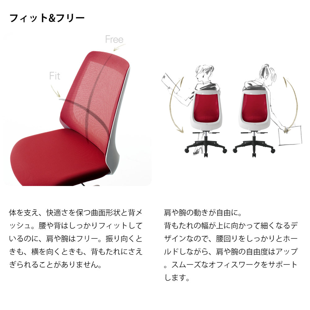 オフィスチェア イトーキ ノナチェア ハイポジション 肘なし 