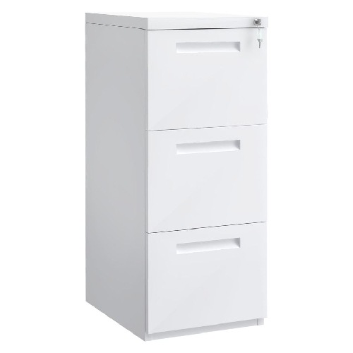 ファイリングキャビネット 3段 A4 ファイルキャビネット 書庫 NFC3-0450-WH