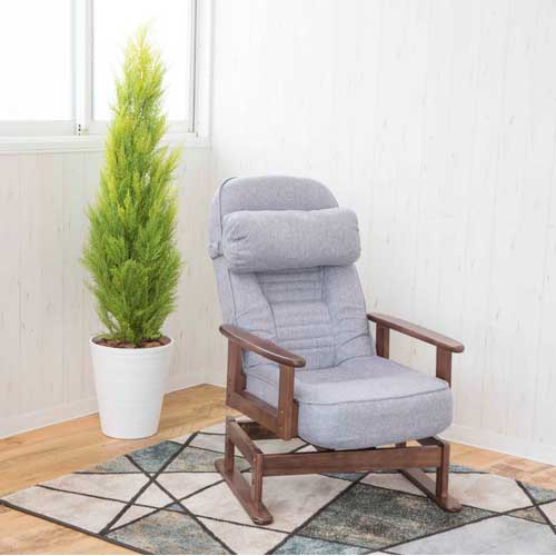 高座椅子 約幅62cm グリーン 360度 回転式 折りたたみ式