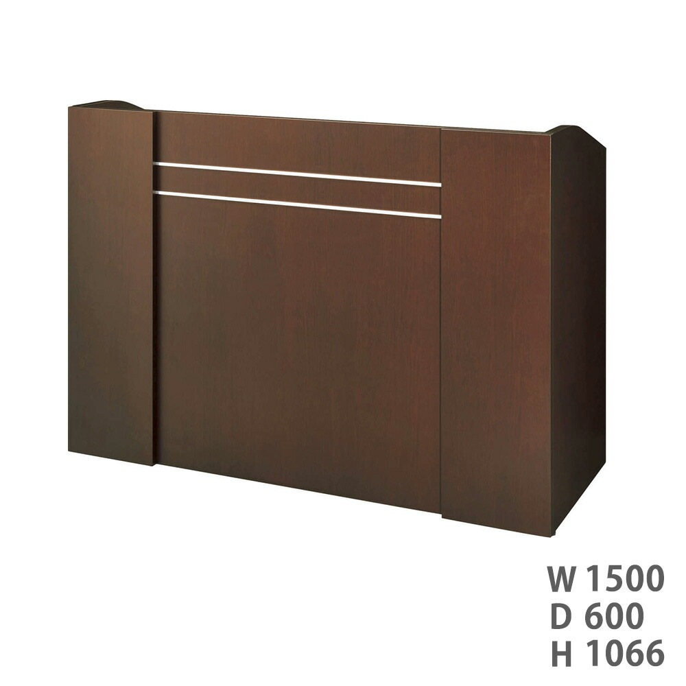 演台 ライオン事務器 BL2シリーズ 幅1500mm カウンター BL2-156LTC-DBR