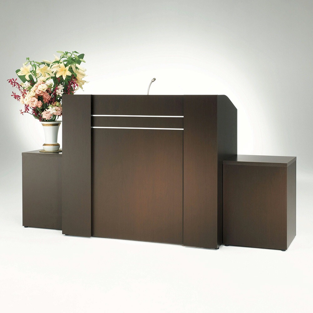 演台 ライオン事務器 BL2シリーズ 幅1500mm カウンター BL2-156LTC-DBR