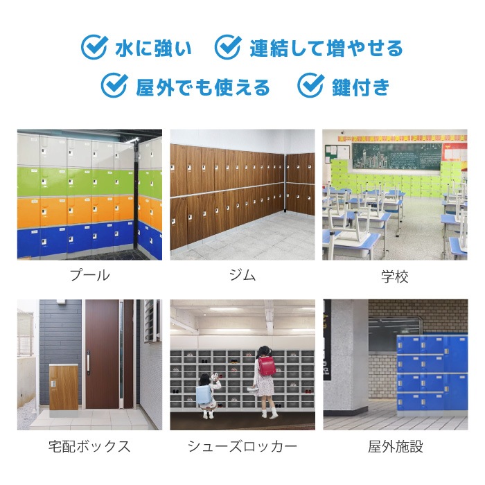 プラスチックロッカー 20人用 ロッカー 4列5段 Mサイズ A-390E-45