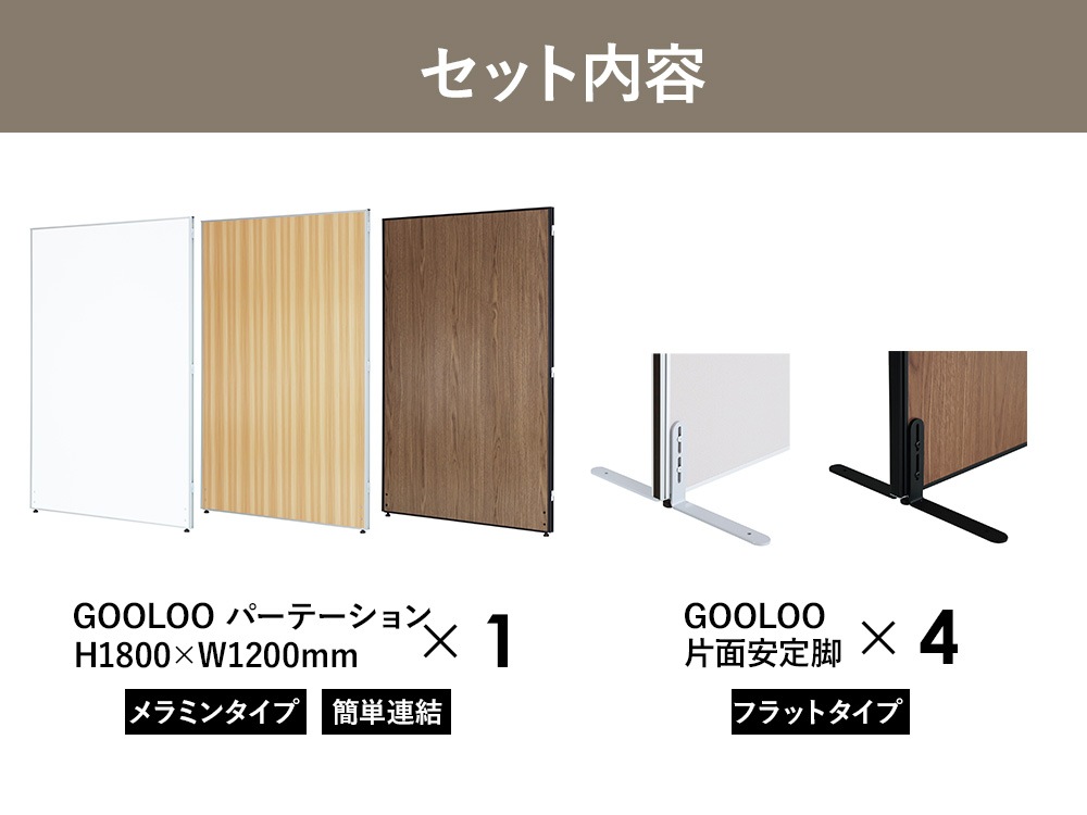 倉庫受取限定】 パーテーション 安定脚 セット 幅1200×高さ1800mm