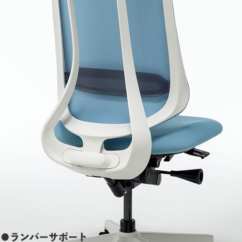 内田洋行 リーフレクチェア ハイバック ホワイトフレーム 樹脂脚ブラック ランバーサポート無 ウレタンキャスター アジャスタブル肘NAAW型 内田洋行 リーフレク オフィスチェア エクストラハイバック ホワイト