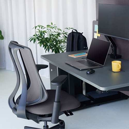 展示品・2024年製】内田洋行 エルマー チェア クッション グレイ