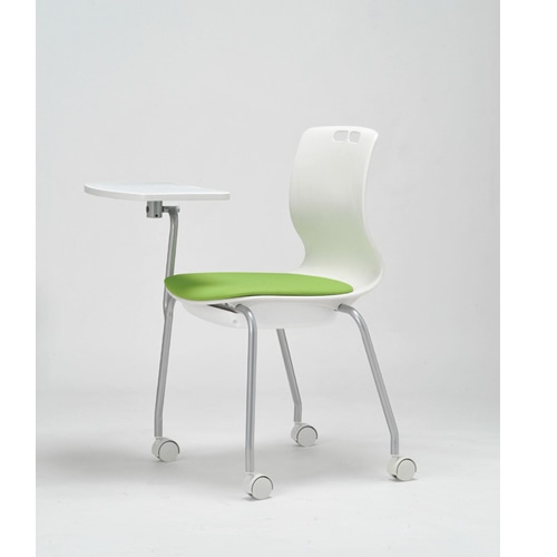 スタッキングチェア ミーティングチェア メモ台付き キャスター MC-465TWGB