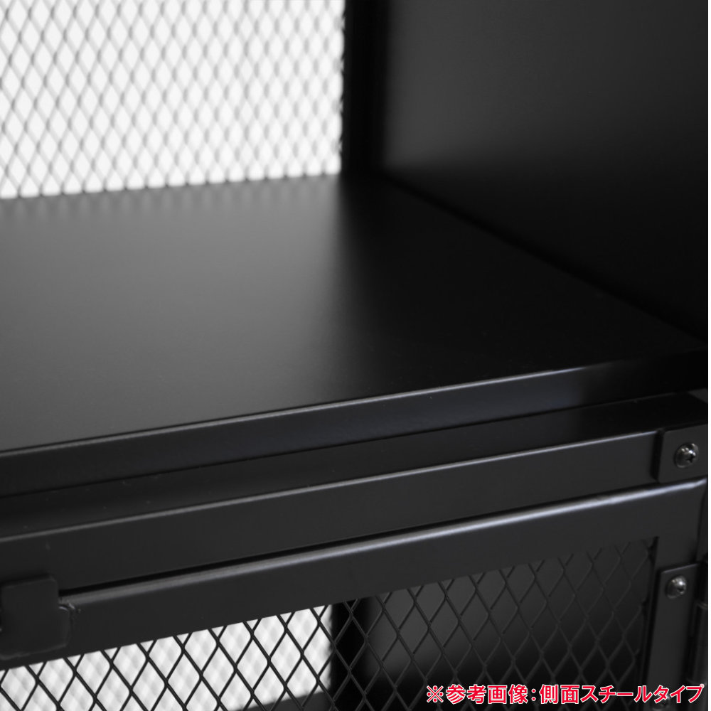 ロッカー 2列2段 オープンタイプ 側面メッシュ 幅775×高さ950mm ML