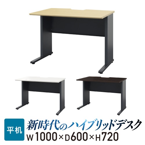 オフィスデスク 幅1000×奥行600mm ワークデスク パソコンデスク 作業机 WPD-H106