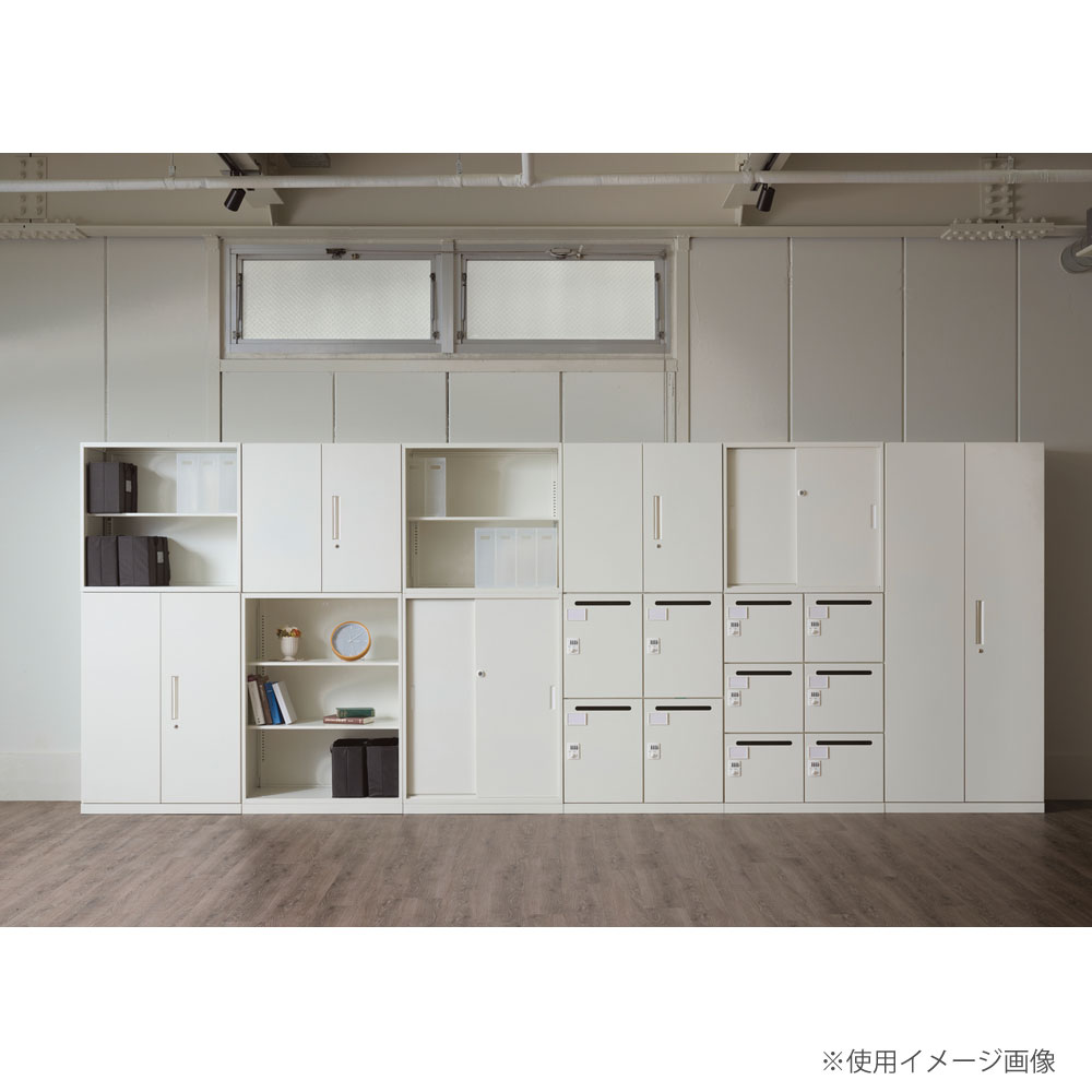 スチール書庫 両開きタイプ 高さ1850mm 幅800×奥行400mm A4書庫 WS