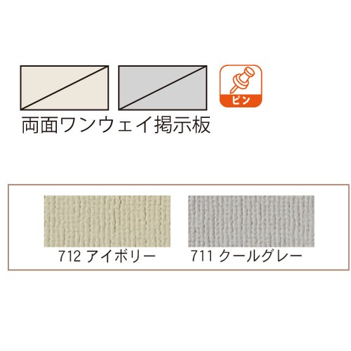 展示パネル 有孔ボード 3連 キャスター付き アルミ 幅1800×高さ1800mm