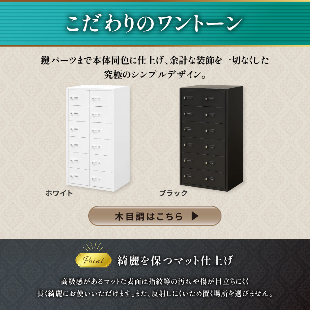 ロッカー ダイヤル錠 2列6段 12人用 貴重品入れ NSAFE-26-2（商品番号 