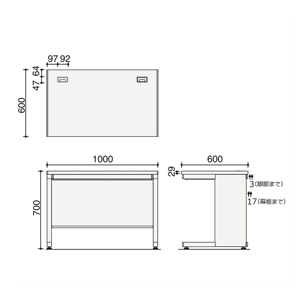 オフィスデスク コクヨ インベント 幅1200×奥行600mm 平机 TKG-B126