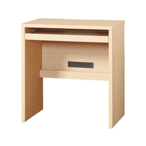 パソコンデスク 幅700×奥行450×高さ740mm スライド天板付き コンセント