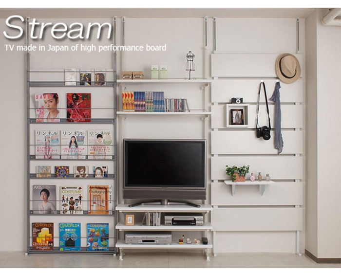 テレビ台 突っ張り 幅89.5cm ラック テレビボード nj-0222-0223（商品