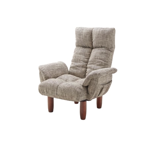 1人掛け チェア 高座椅子 リクライニング ロータイプ RKC-39BR パーソナルチェア 脚付パーソナルチェア リクライニングチェア 一人用