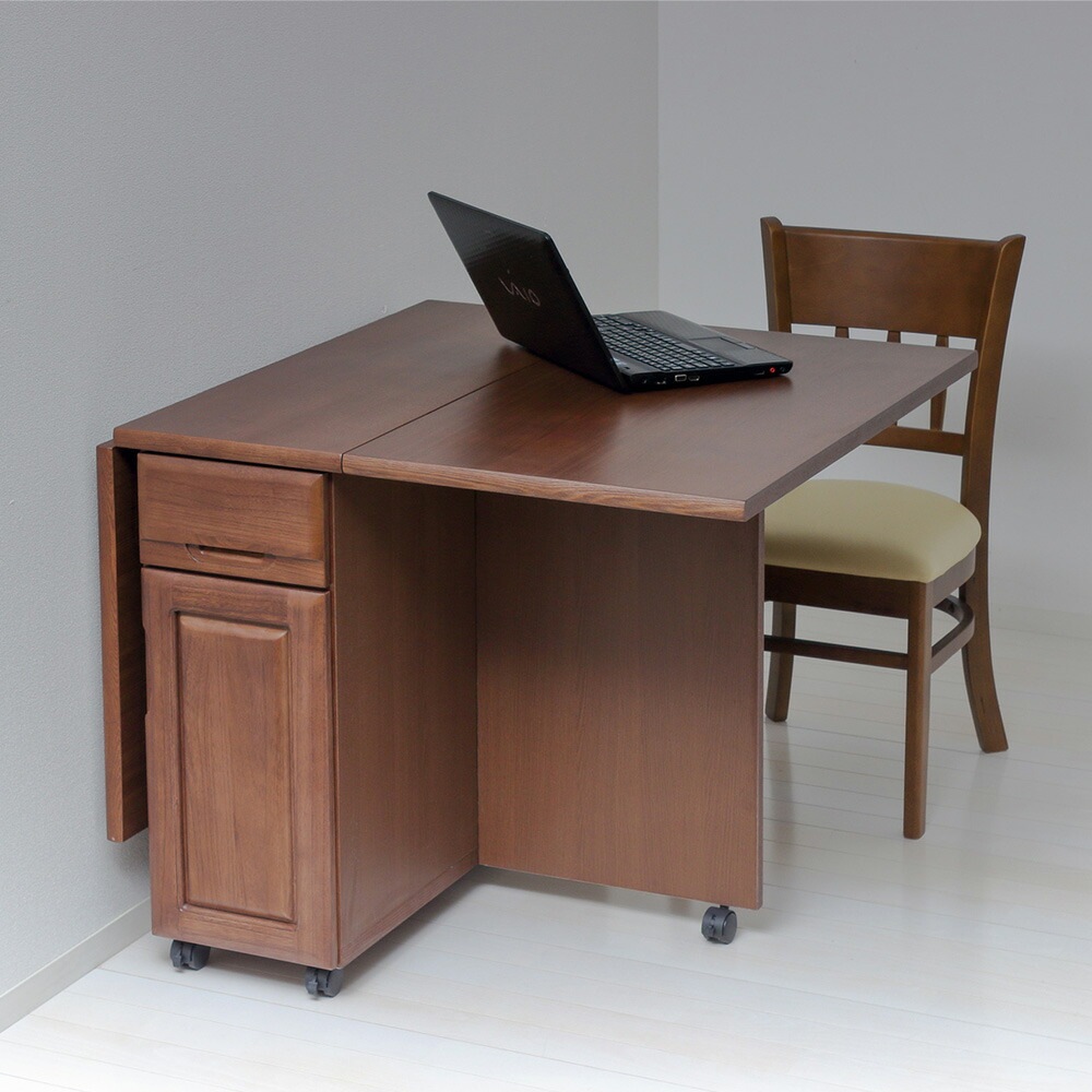 ダイニングテーブル 幅1365×奥行850mm 折りたたみテーブル