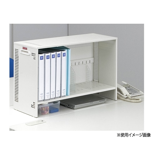 机上ラック PC収納タイプ A4ファイル対応 机上台 卓上本棚 JM-W-PC
