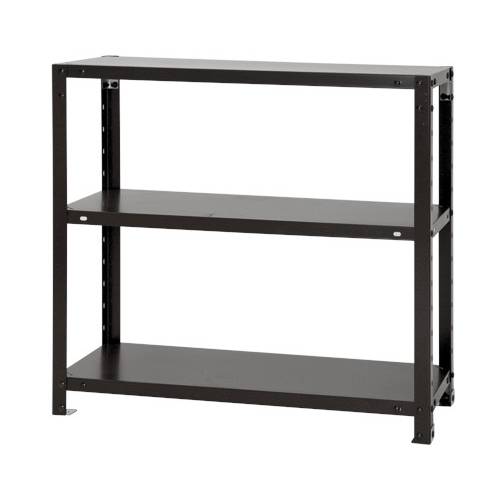 ERECTA スチールラック ブラック 3段　45×45 ERECTA スチールラック 3段 黒 【公式通販】